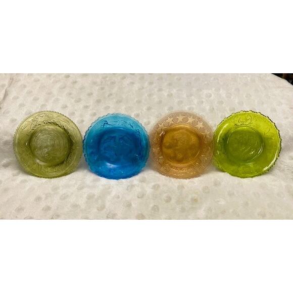 Vintage Lot of (4) Westmoreland 3 1/2" Scalloped Edge Themed Mini Plates - Picture 9 of 9